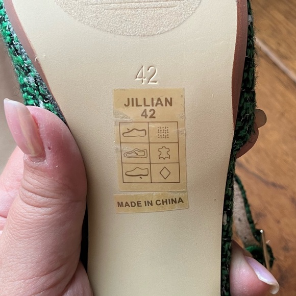 CHELSEA CREW green tweed high heels - Picture 6 of 6